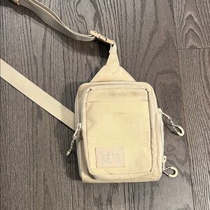 BEIS Beige Sport Sling Belt Bag